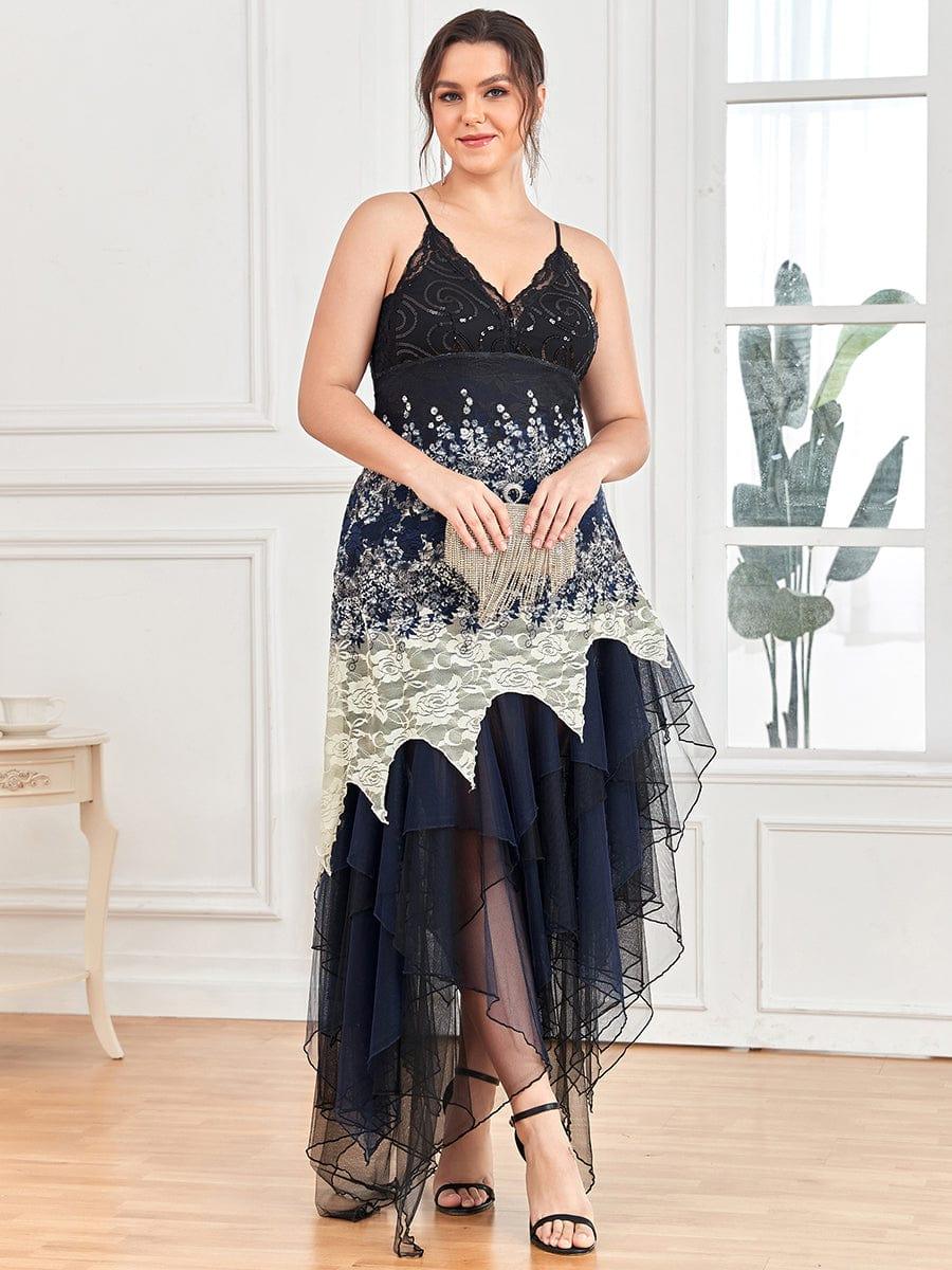 Women's Sexy V Neck Irregular Hem Cocktail Prom Dresses(Final Sale) - Image 32